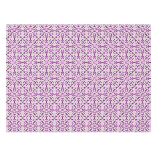 Abstract Purple Orchid Flower Design Pattern Art Tischdecke (Vorderseite (Horizontal))