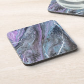 Abstract Purple & Teal Flow Getränkeuntersetzer (Linke Seite)