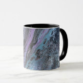 Abstract Purple & Teal Flow Mug Tasse (VorderseiteRechts)