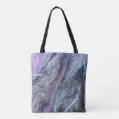 Abstract Purple & Teal Flow Tasche (Rückseite)