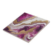 Abstract Purple White & Gold Agate Geode Marble Fliese (Seite)