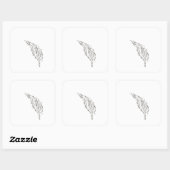 abstract quadratischer aufkleber (Blatt)