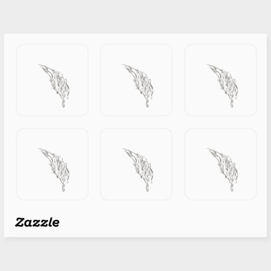 abstract quadratischer aufkleber (Blatt)