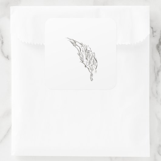 abstract quadratischer aufkleber (Tasche)