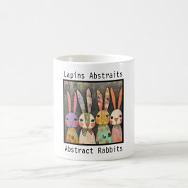 Abstract rabbits design kaffeetasse
