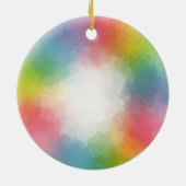 Abstract Rainbow Colors Template Modern Script Keramik Ornament (Hinten)