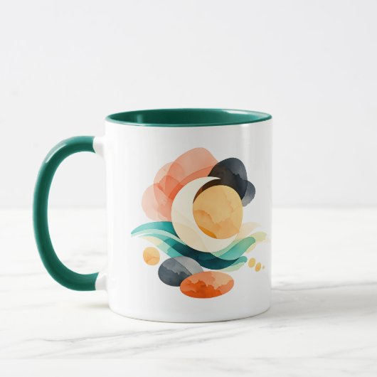 Abstract Rainbow Pot of Gold St. Patrick's Day Mug Tasse (Links)