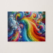 Abstract Rainbow Puzzle (Horizontal)