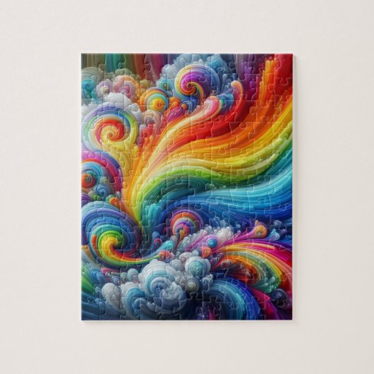 Abstract Rainbow Puzzle (Vertikal)
