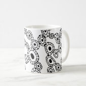Abstract Random Circle Blob Shapes Kaffeetasse (VorderseiteRechts)