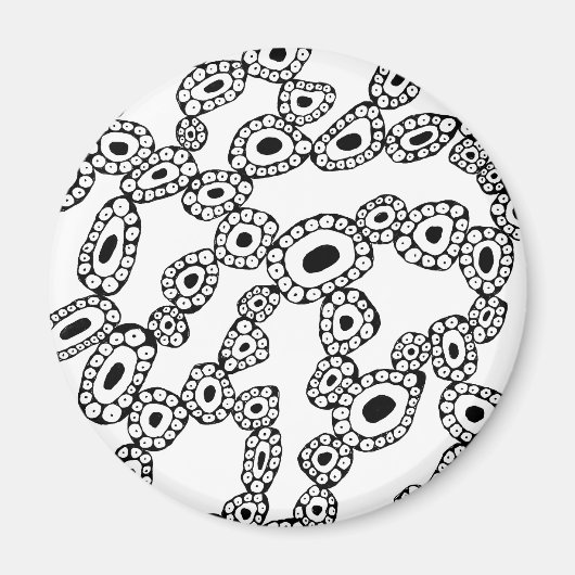 Abstract Random Circle Blob Shapes Magnet (Vorne)