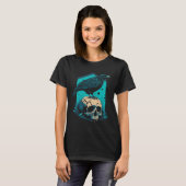 Abstract Raven Blackbird & Skull Poetry Graphic T-Shirt (Vorne ganz)