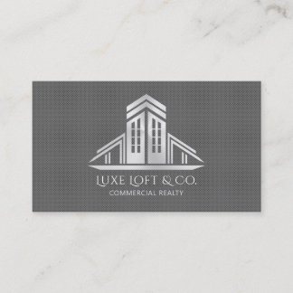 Abstract Real Estate Logo | Gray  Visitenkarte