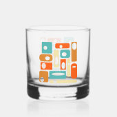 Abstract Rectangles Atomic Era Mid Century Modern Whiskyglas (Vorderseite)