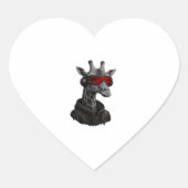 Abstract red and black giraffe Classic T-Shirt Herz-Aufkleber (Vorderseite)