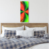 Abstract Red And Green Pattern Canvas Print Leinwanddruck (Insitu (Schlafzimmer))