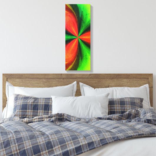 Abstract Red And Green Pattern Canvas Print Leinwanddruck (Insitu (Schlafzimmer))