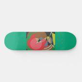 Abstract Red and Green Skateboard (Horizontal)