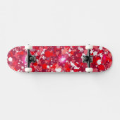 Abstract Red and Pink Geometric Graphic Skateboard (Horizontal)