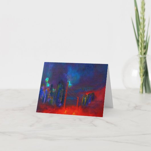 "Abstract Red City" Art Card Karte (Vorderseite)