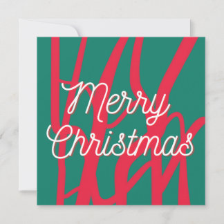 Abstract Red Green Personalized Merry Christmas Feiertagskarte