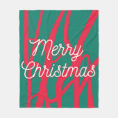 Abstract Red Green Personalized Merry Christmas Fleecedecke (Vorderseite)