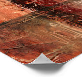 Abstract Red Landscape Poster (Ecke)