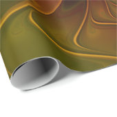 Abstract Red Orange Brown Green Fractal Art Flower Geschenkpapier (Rolleneckpunkt)