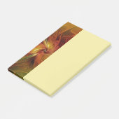 Abstract Red Orange Brown Green Fractal Art Flower Post-it Klebezettel (angewinkelt)