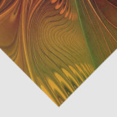 Abstract Red Orange Brown Green Fractal Art Flower Seidenpapier (Detail)