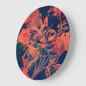 Abstract Red Rose Art Große Wanduhr (Winkel)