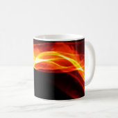 Abstract red smoke Fire over black background. Wav Kaffeetasse (VorderseiteRechts)