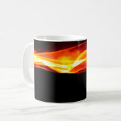 Abstract red smoke Fire over black background. Wav Kaffeetasse (Vorderseite Links)