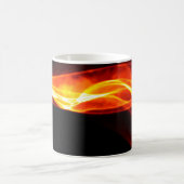 Abstract red smoke Fire over black background. Wav Kaffeetasse (Mittel)