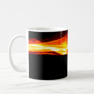 Abstract red smoke Fire over black background. Wav Kaffeetasse