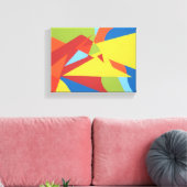 Abstract Red Toucan Canvas Print Leinwanddruck (Insitu (Wohnzimmer))