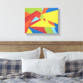 Abstract Red Toucan Canvas Print Leinwanddruck (Insitu (Schlafzimmer))