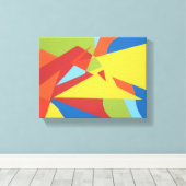 Abstract Red Toucan Canvas Print Leinwanddruck (Insitu (Holzboden))