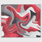 Abstract Red, white and Gray Color Flow Geschenkpapier (Flach)