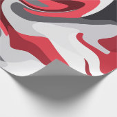Abstract Red, white and Gray Color Flow Geschenkpapier (Ecke)