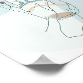 Abstract Reflexology Hand Map Neutral Tones Poster (Ecke)