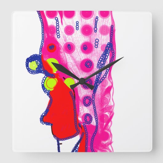 Abstract Regal Art  Quadratische Wanduhr (Vorderseite)