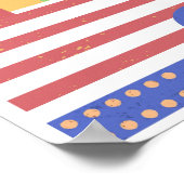 Abstract Retro Block Art Poster (Ecke)