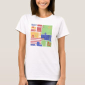 Abstract Retro Block Art T-Shirt (Vorderseite)