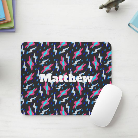 Abstract Retro Lightning Custom Square Mouse Pad Mousepad