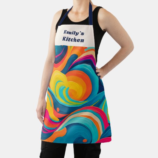 Abstract Retro Pop Art Colorful Personalized Schürze (InSitu)