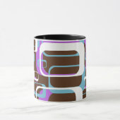 Abstract Retro Swinging 60s Geometric Pattern Tasse (Zentrum)