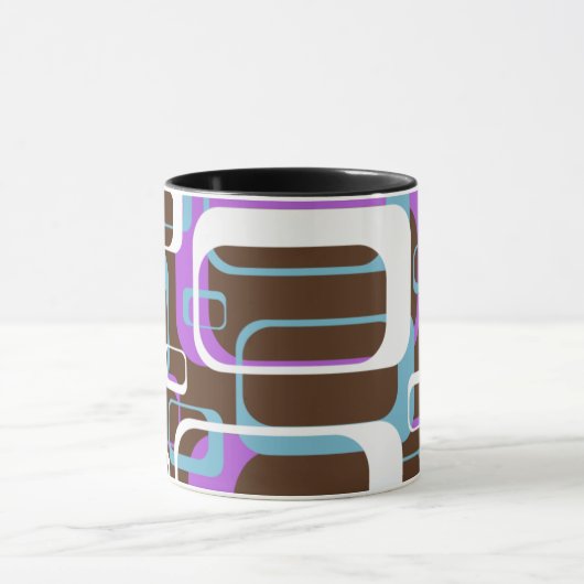 Abstract Retro Swinging 60s Geometric Pattern Tasse (Zentrum)