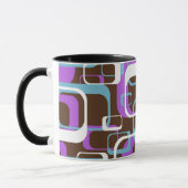 Abstract Retro Swinging 60s Geometric Pattern Tasse (Links)