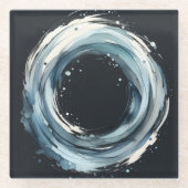 abstract ring in watercolor style glasuntersetzer (Vorderseite)